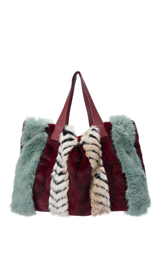 CONFIDANTE-MULTI FAUX FUR HANDBAG