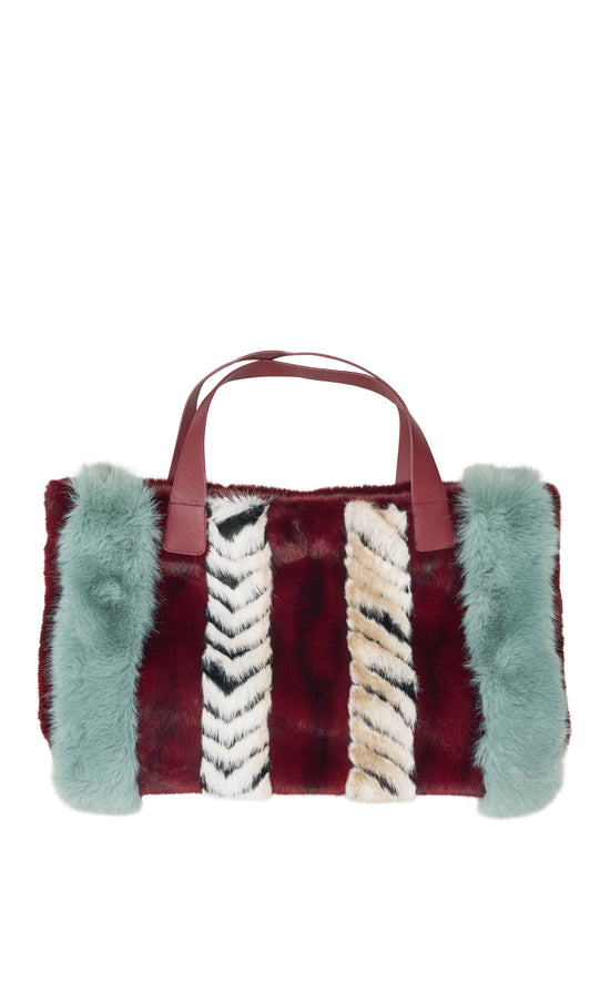 CONFIDANTE-MULTI FAUX FUR HANDBAG