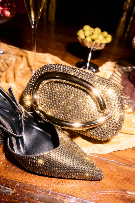 GEMMA-GOLD EMBELLISHED CLUTCH HANDBAG