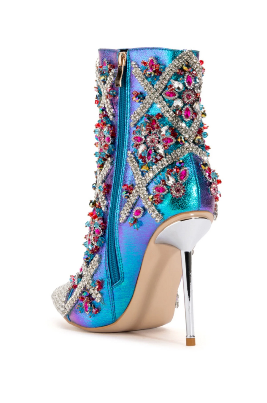 CRISP-MULTI JEWELED STILETTO BOOTIE