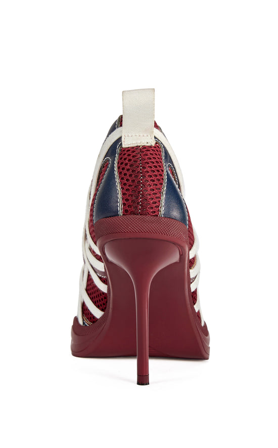 CROSSWALK-BURGUNDY SPORTY POINT-TOE STILETTO PUMP