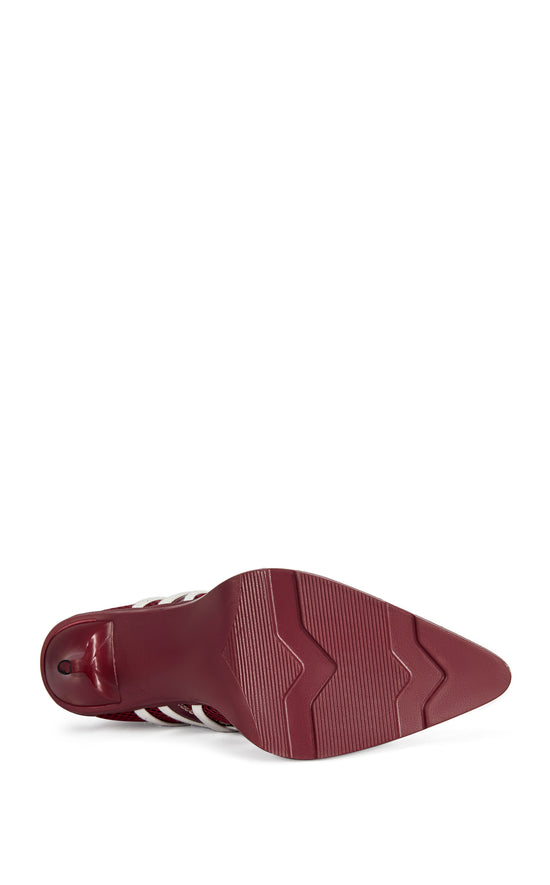 CROSSWALK-BURGUNDY SPORTY POINT-TOE STILETTO PUMP
