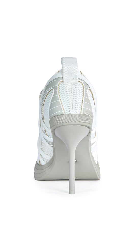 CROSSWALK-LTGREY SPORTY POINT-TOE STILETTO PUMP