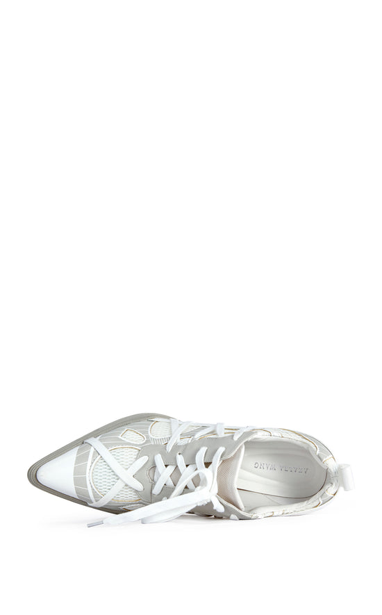 CROSSWALK-LTGREY SPORTY POINT-TOE STILETTO PUMP
