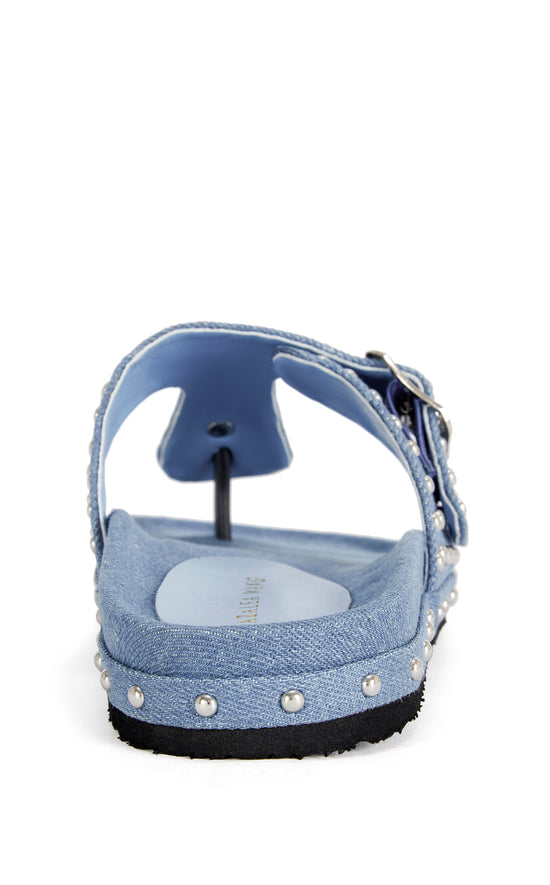 DAISYCHAIN-DENIM FLAT SANDAL | AZALEA WANG