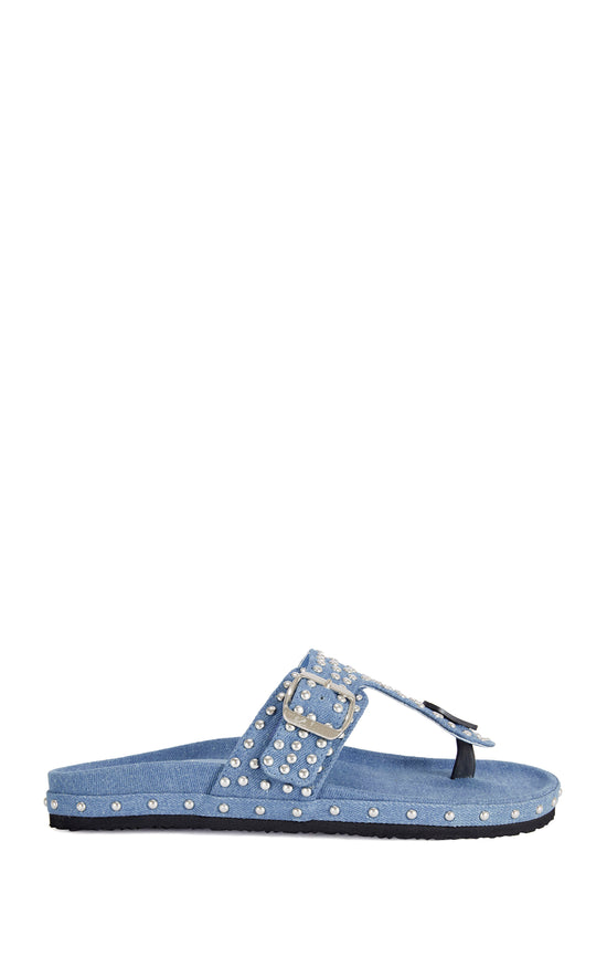 DAISYCHAIN-DENIM FLAT SANDAL | AZALEA WANG