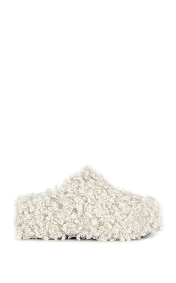 DARWINPOODLE-CREAM FLATFORM MULE