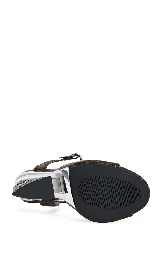 DELLA-BROWNSNAKE BLOCK SANDAL