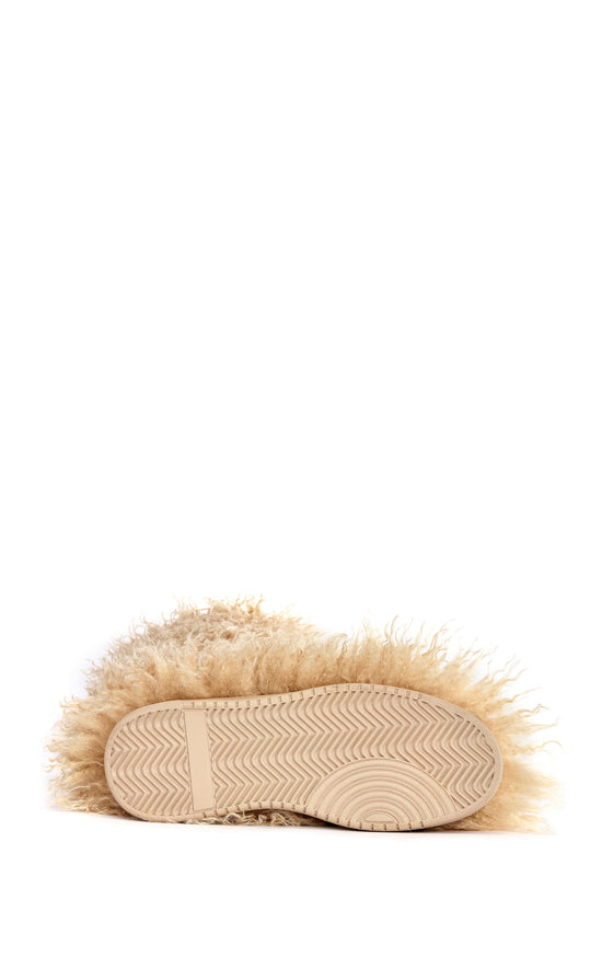DENTON-NUDE FAUX FUR WINTER FLAT BOOT