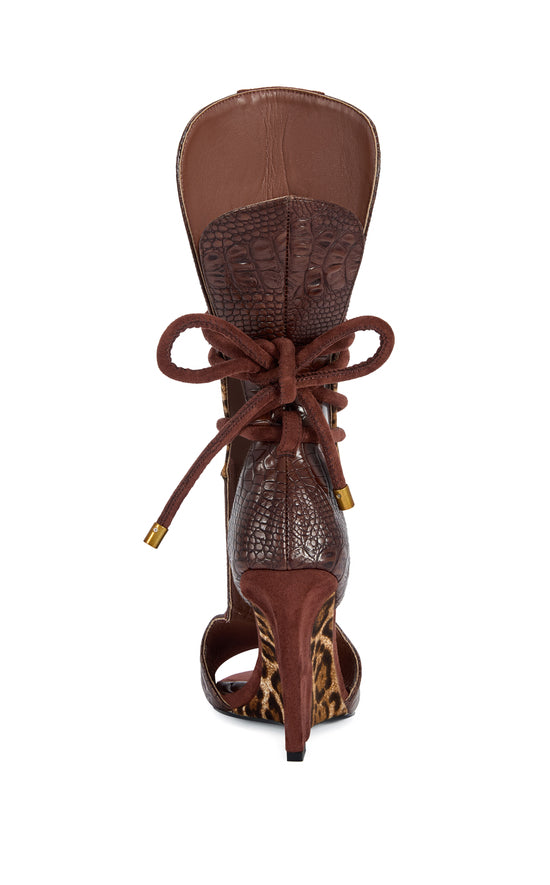 DESIRE-BROWNMULTI LEOPARD WEDGE SANDAL