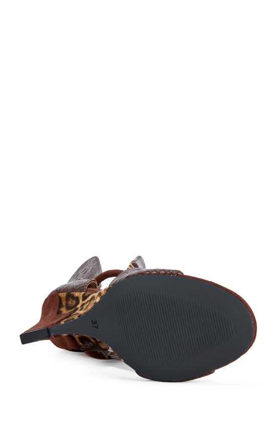 DESIRE-BROWNMULTI LEOPARD WEDGE SANDAL