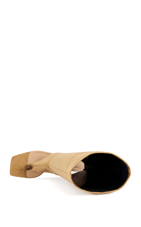 DOTTIE-TAN STILETTO SANDAL BOOT