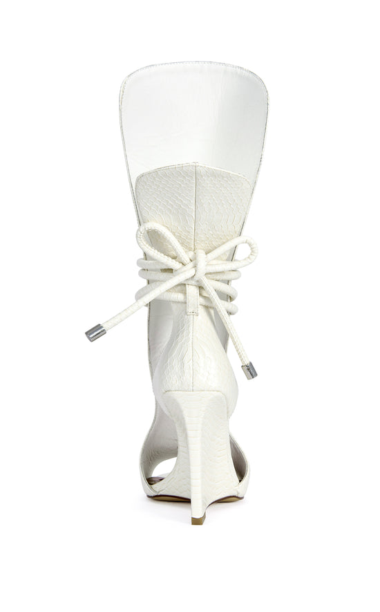 DOUMA-WHITE WEDGE SANDAL