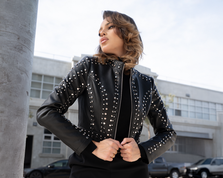 JOLENE-BLK FAUX FUR JACKET | AZALEA WANG