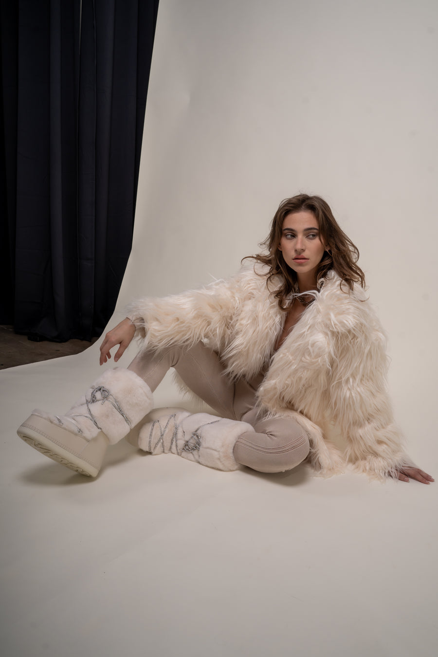 BRECKENRIDGE-CREAM FAUX FUR JACKET