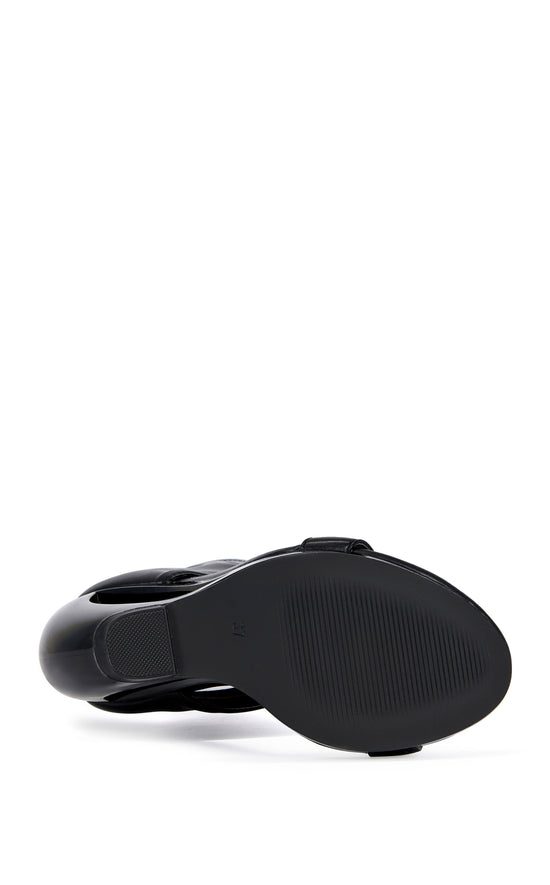 DUMISANI-BLACK WEDGE SANDAL