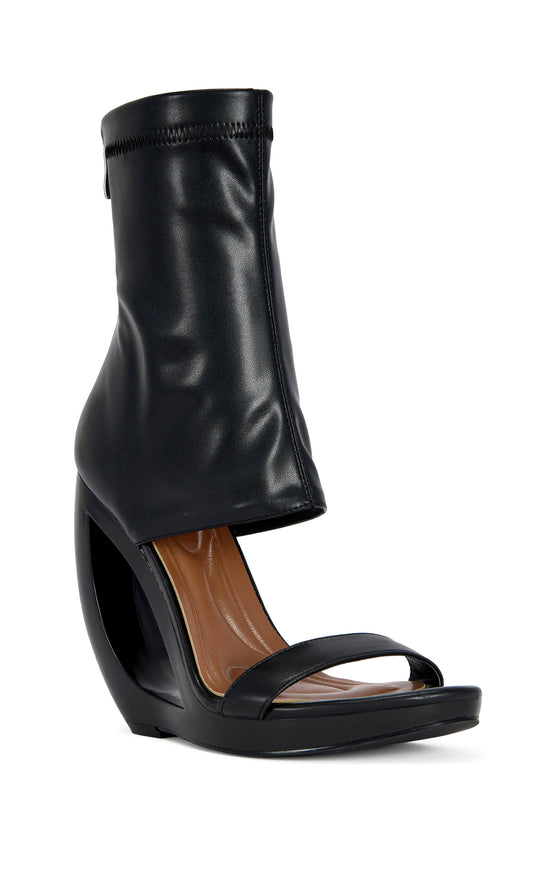 DUMISANI-BLACK WEDGE SANDAL