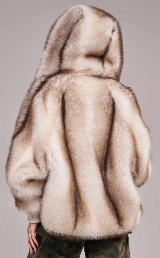 DUSK-CREAM FAUX FUR JACKET