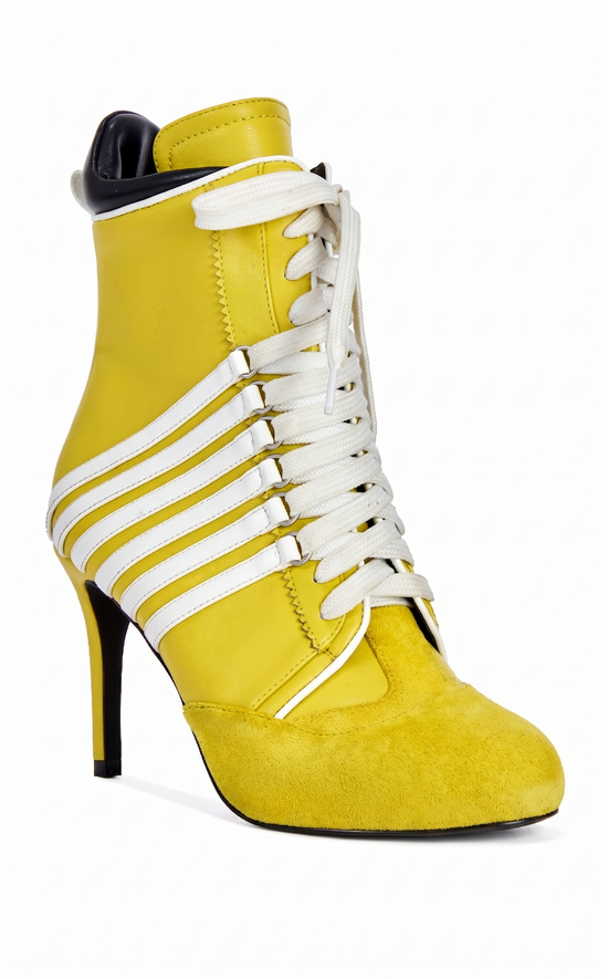 ELEVEN-MUSTARD SPORTY STILETTO BOOTIE