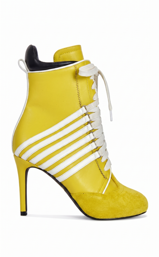 ELEVEN-MUSTARD SPORTY STILETTO BOOTIE