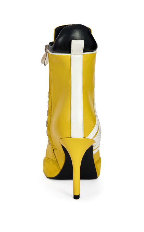 ELEVEN-MUSTARD SPORTY STILETTO BOOTIE