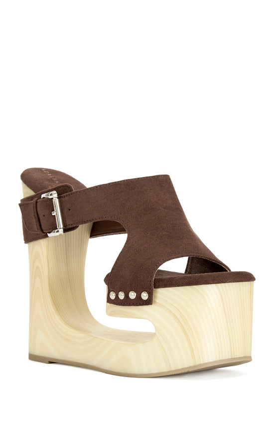 ELGEDI-CHOCOLATE WEDGE SANDAL