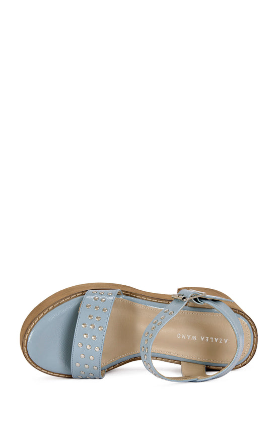 ELIZABELLA-BLUE PLATFORM SANDAL