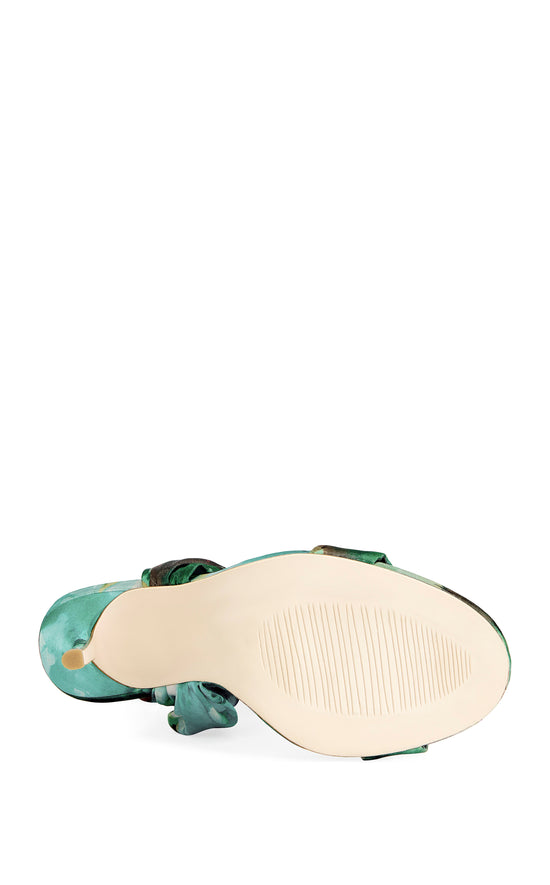 ELZON-GREEN WRAP-AROUND STILETTO SANDAL