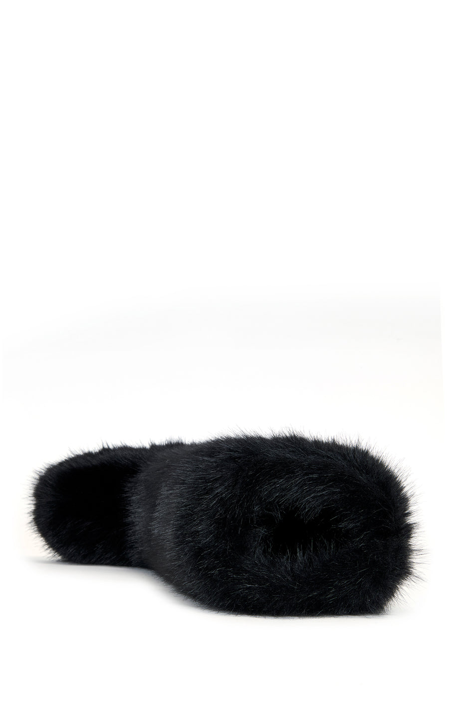 EMIR-BLACK FAUX FUR FLAT BOOT