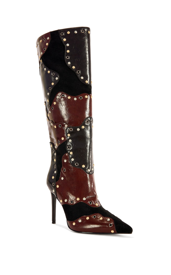 ENYAE-MAHOGANYMULTI STILETTO BOOT