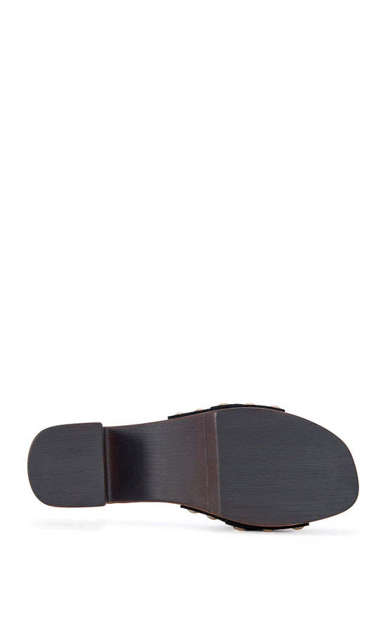 EPSILON-BLACK GENUINE FLATFORM SANDAL
