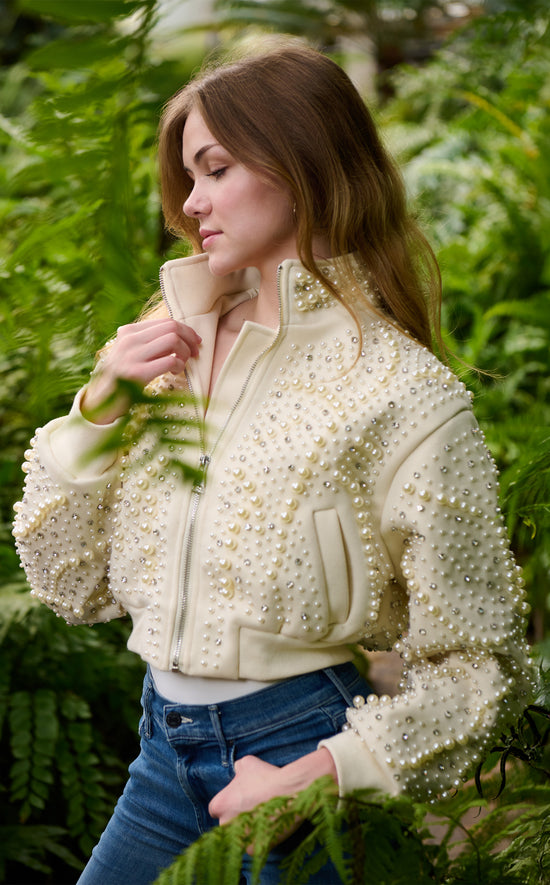 ETHEL-CREAM PEARL STATEMENT JACKET