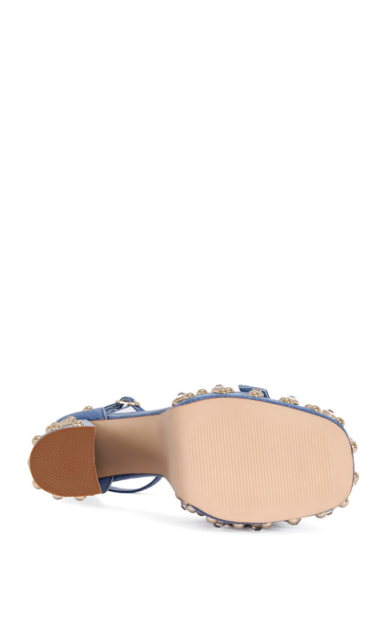 EVGENIA-DENIM PLATFORM SANDAL