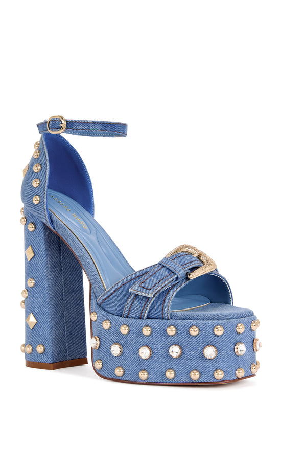 EVGENIA-DENIM PLATFORM SANDAL