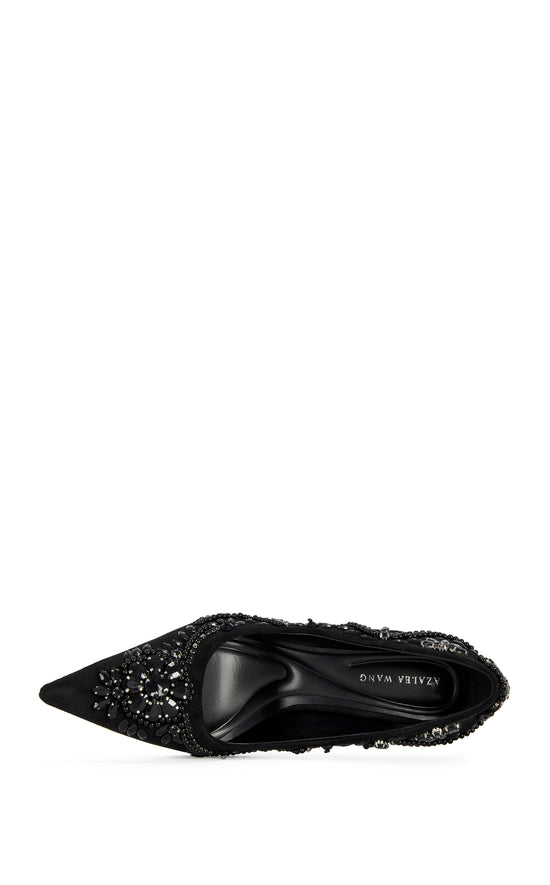 FANTASY-BLACK EMBELLISHED STILETTO PUMP