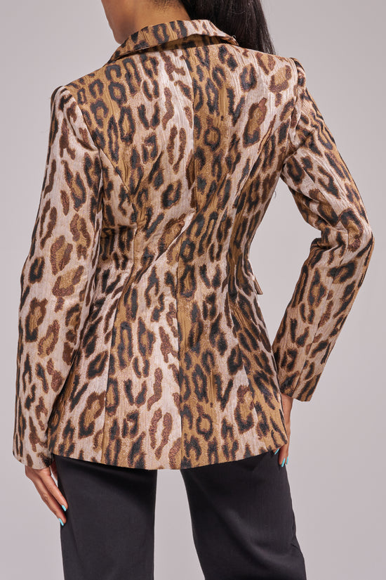 FEMME-LEOPARD TAILORED BLAZER