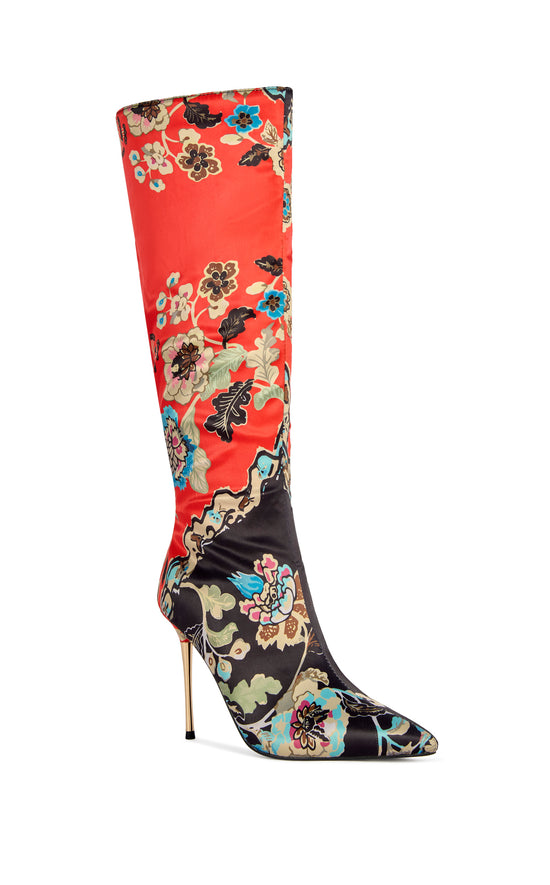FLORIQUE-MULTI FLORAL STILETTO BOOT
