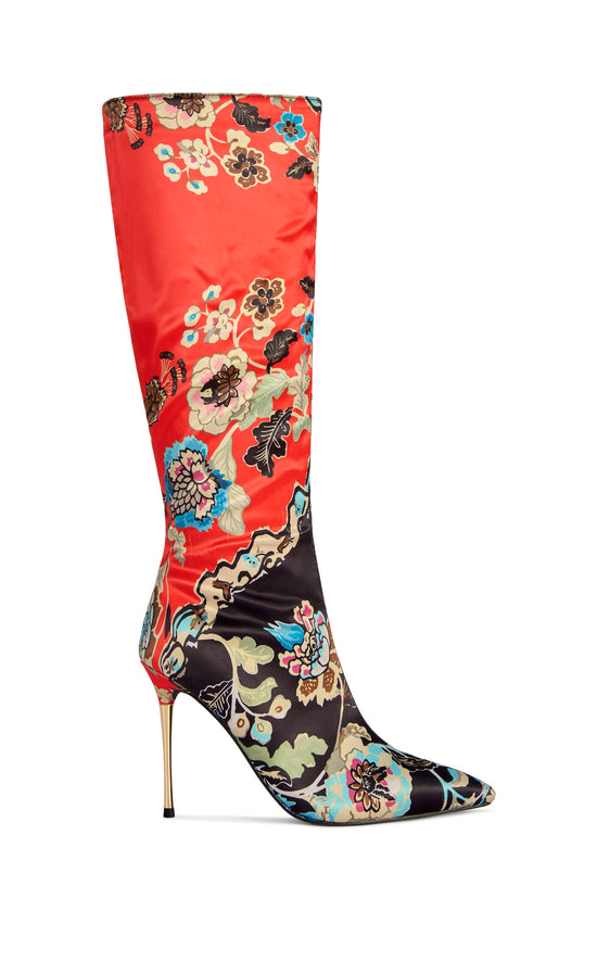 FLORIQUE-MULTI FLORAL STILETTO BOOT
