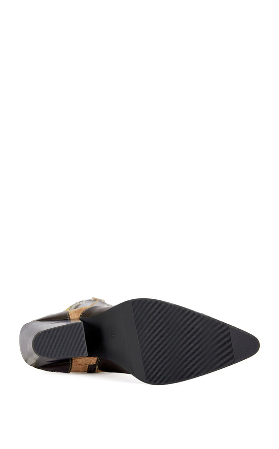 FLUTTER-BROWNMULTI WESTERN BOOT