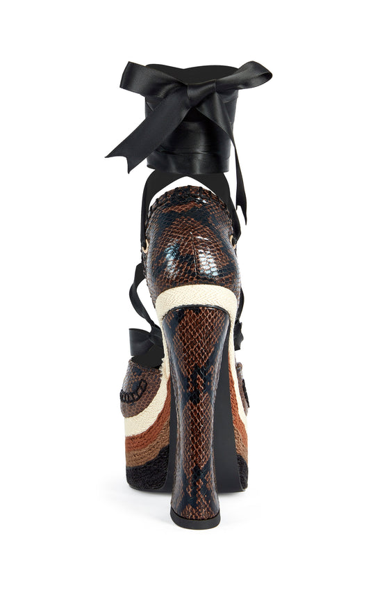 FONTEYN-BROWNSNAKE BLOCK SANDAL