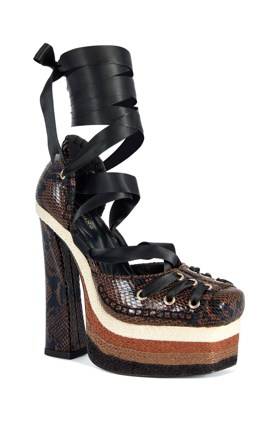 FONTEYN-BROWNSNAKE BLOCK SANDAL