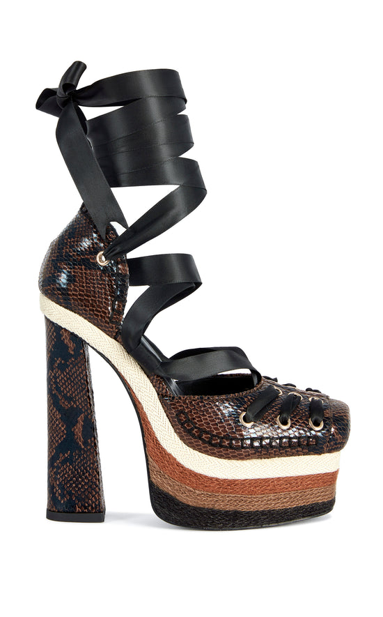 FONTEYN-BROWNSNAKE BLOCK SANDAL