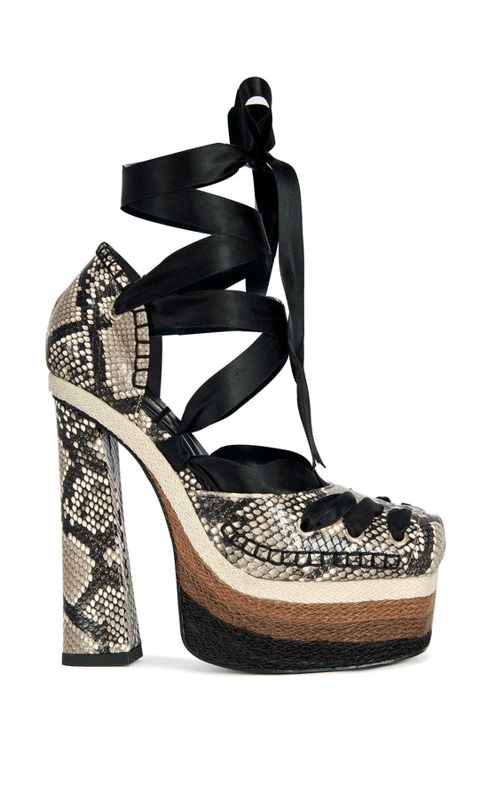 FONTEYN-BROWNSNAKE BLOCK SANDAL