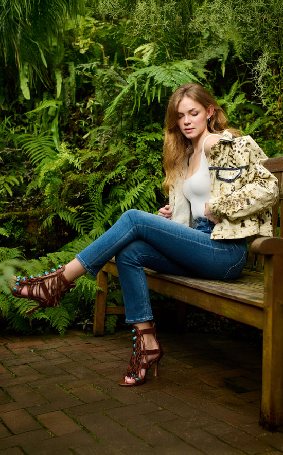 SUMAC-BROWN FRINGE GLADIATOR SANDAL BOOTIE