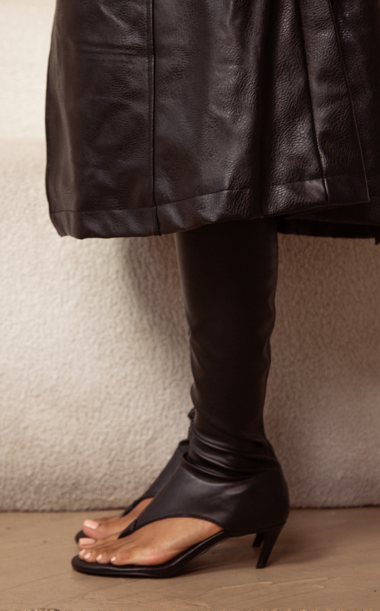 CECILE-BLACK STILETTO SANDAL BOOT