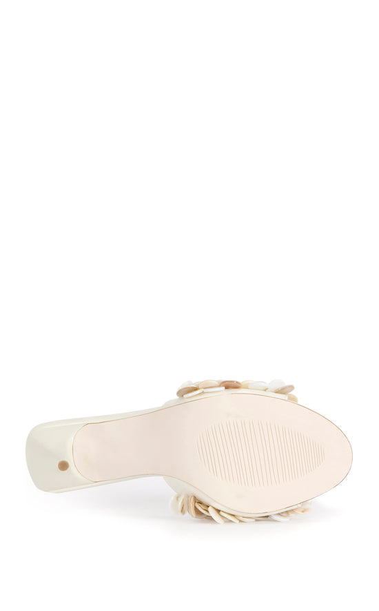 GAURA-CREAM MOTHER OF PEARL STILETTO SANDAL