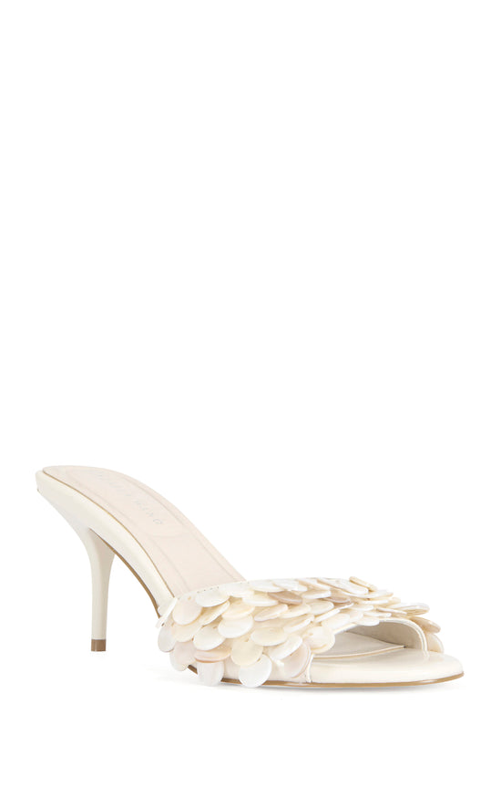 GAURA-CREAM MOTHER OF PEARL STILETTO SANDAL
