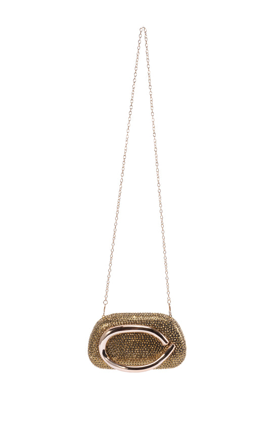 GEMMA-GOLD EMBELLISHED CLUTCH HANDBAG