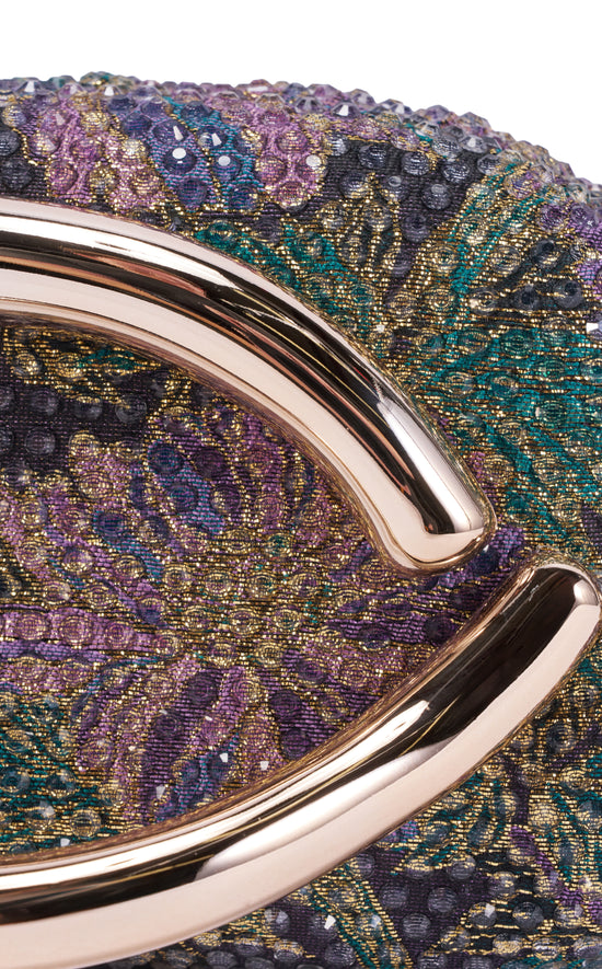 GEMMA-PURPLEMULTI EMBELLISHED CLUTCH HANDBAG