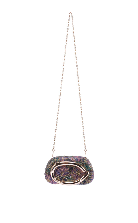 GEMMA-PURPLEMULTI EMBELLISHED CLUTCH HANDBAG